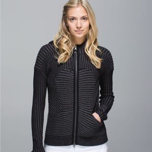 Lululemon Embrace hoodie soft knit, size Large, thumbholes and lined hood.